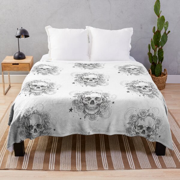 Item preview, Calavera con rosas estilo doodle sketch designed and sold by PastVision.