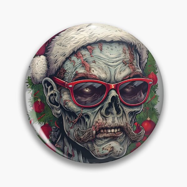 Item preview, Zombie Christmas - Zombie Santa Claus In Glasses designed and sold by NightTimeJ.