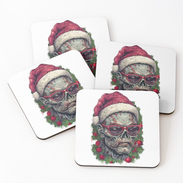 Item preview, Zombie Christmas - Zombie Santa Claus In Glasses designed and sold by NightTimeJ.
