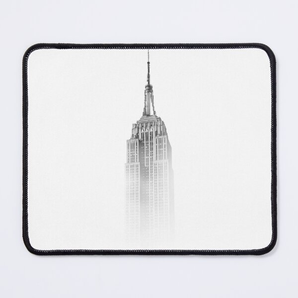 Item preview, El Empire State Building entre las nubes: arquitectura minimalista en blanco y negro designed and sold by TT Design & Creative Studio.