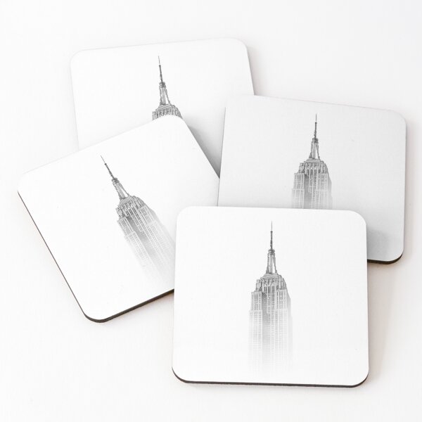 Item preview, Empire State Building in the Clouds – Minimalist Black & White Architecture designed and sold by TT Design & Creative Studio.