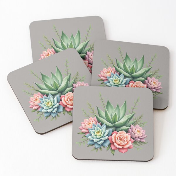 Item preview, Beautiful Succulent Plant Arrangement Floral Botanical Art designed and sold by rustyroofco.