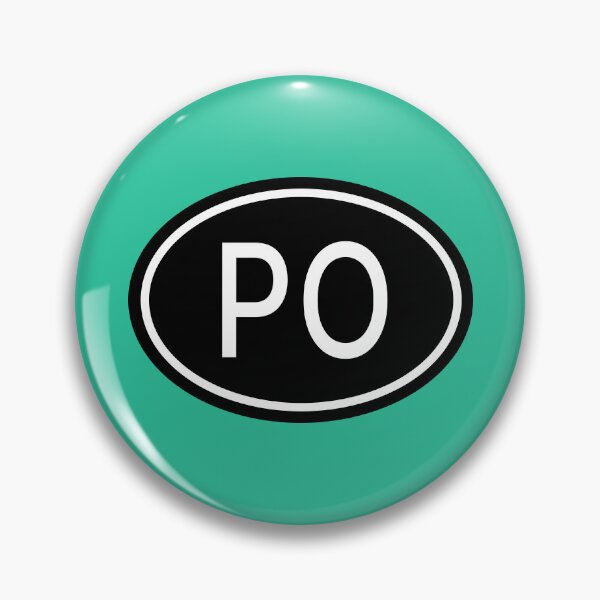 Item preview, PO Initials Monogram Oval White Letters designed and sold by Jeallan Designs.