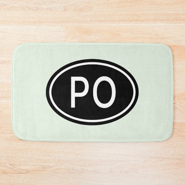 Item preview, PO Initials Monogram Oval White Letters designed and sold by Jeallan Designs.