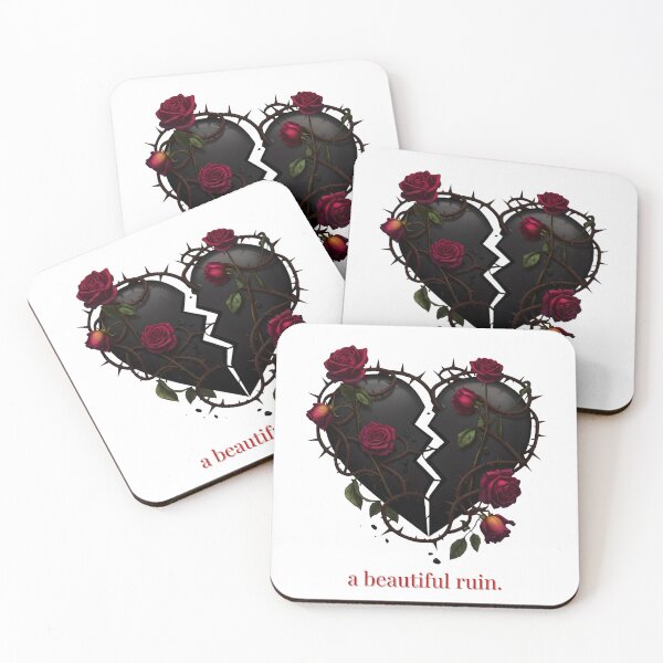 Item preview, Gothic Broken Heart "a beautiful ruin." | Dark Romance, Roses & Thorns Art designed and sold by EnigmaticGoth.