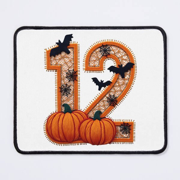 Item preview, Halloween Number 12 Pumpkins Bats Spiderweb Spooky Costume designed and sold by ArtDesignTp.
