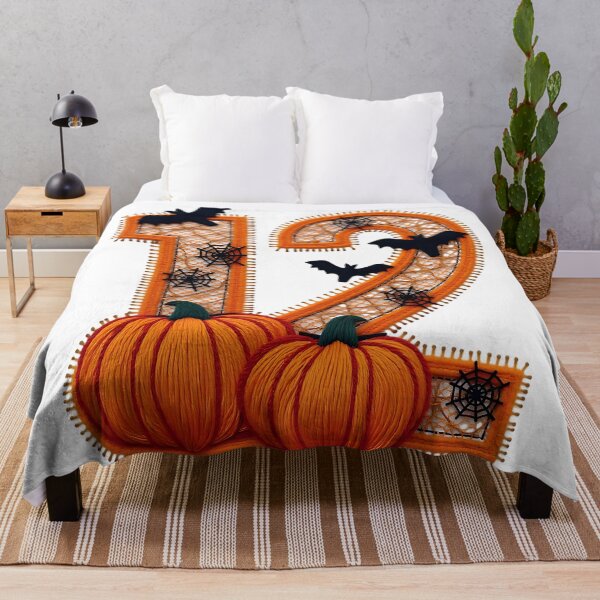 Item preview, Halloween Number 12 Pumpkins Bats Spiderweb Spooky Costume designed and sold by ArtDesignTp.