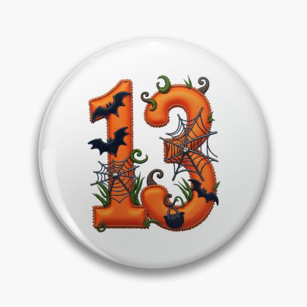 Artikelvorschau, Halloween Nummer 13 Kürbisse Fledermäuse Spinnennetz Gruseliges Kostüm entworfen und verkauft von ArtDesignTp.