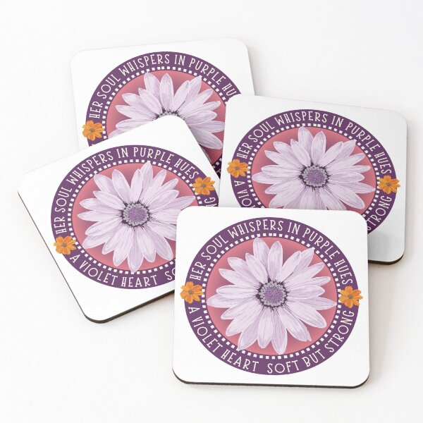 Item preview, Purple Flower Whisper Soft but Strong Feminine Quote designed and sold by MR-GOLDEN.