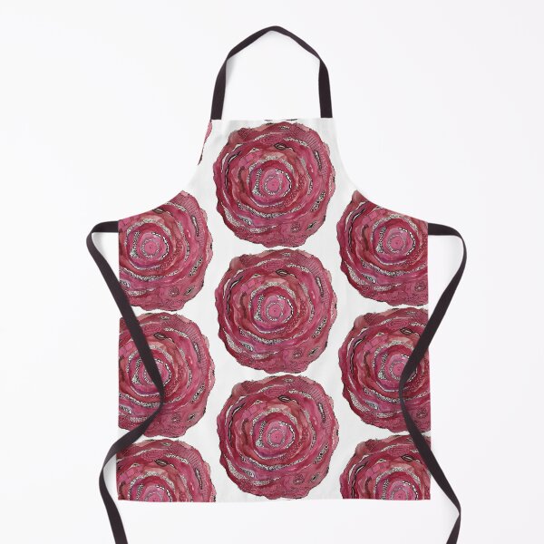 Item preview, Layered abstract circles with doodles in pink and red designed and sold by Kandoart.