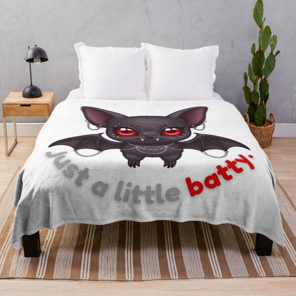 Item preview, Cute Gothic Bat "Just a little batty" | Creepy Cute Vampire Bat Sticker Art designed and sold by EnigmaticGoth.