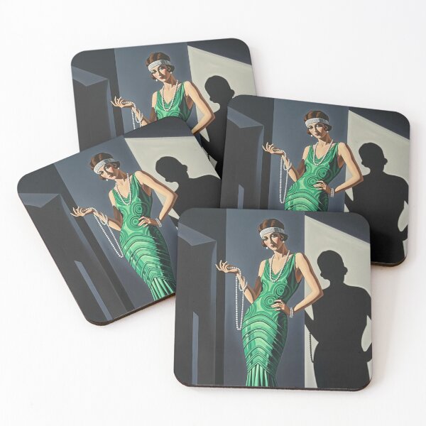 Item preview, The Malachite Gown - Original Art Deco Artwork designed and sold by elektronen.
