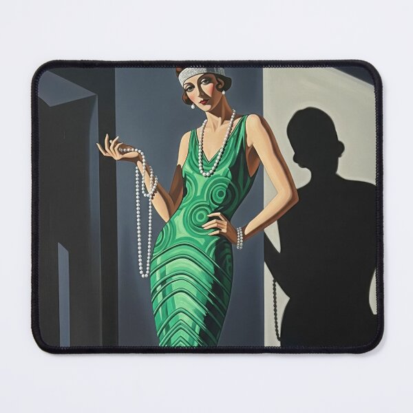 Item preview, The Malachite Gown - Original Art Deco Artwork designed and sold by elektronen.