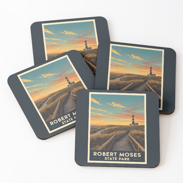 Item preview, A Vintage Illustration of Robert Moses State Park - New York  designed and sold by GoodOldVintage.