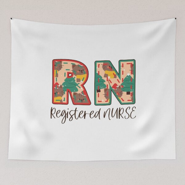 Item preview, Registered Nurse Nursing Christmas Cat designed and sold by PryzmSquirrel.