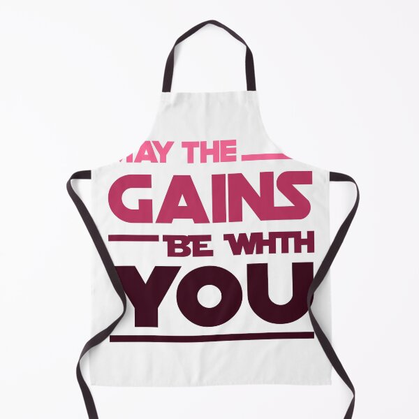 Item preview, May the gains be with you Funny gym fitness sayings designed and sold by HumansStuck12.