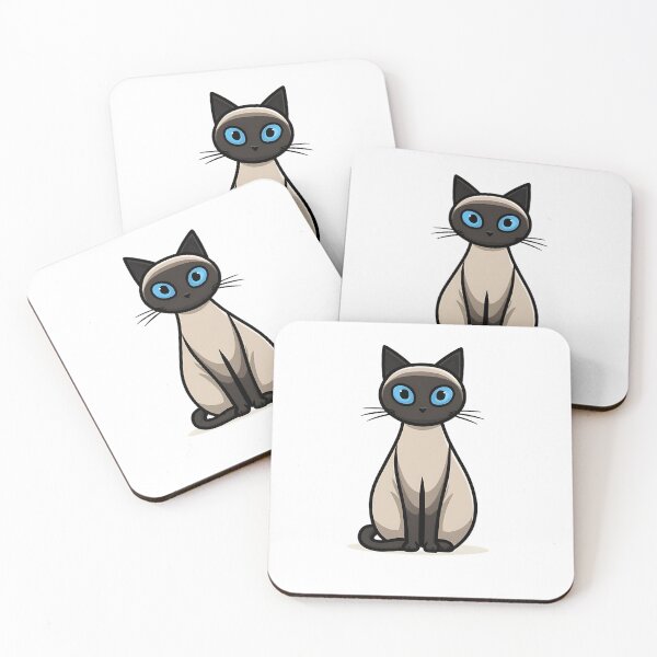 Item preview, Minimal Siamese Cat Cartoon | Cute Pet Lover Sticker designed and sold by Dimitrispoli.