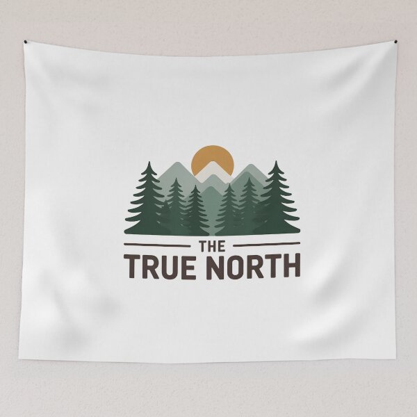 Item preview, The True North Minimalist Nature Design designed and sold by Paper Drip.