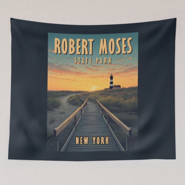 Item preview, A Vintage Illustration of Robert Moses State Park - New York  designed and sold by GoodOldVintage.