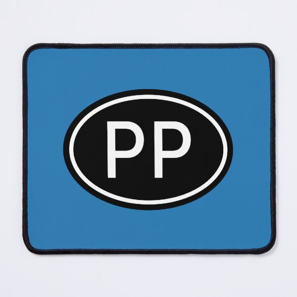 Item preview, PP Initials Monogram Oval White Letters designed and sold by Jeallan Designs.