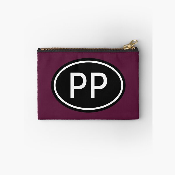Item preview, PP Initials Monogram Oval White Letters designed and sold by Jeallan Designs.