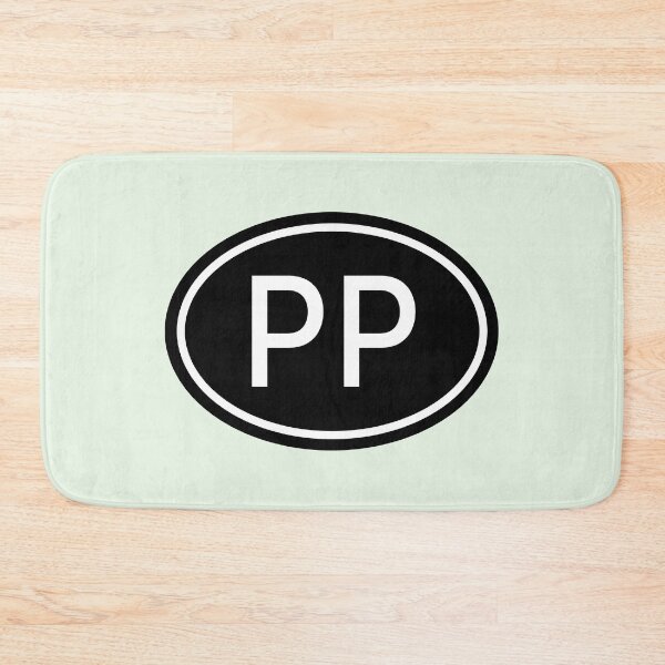 Item preview, PP Initials Monogram Oval White Letters designed and sold by Jeallan Designs.