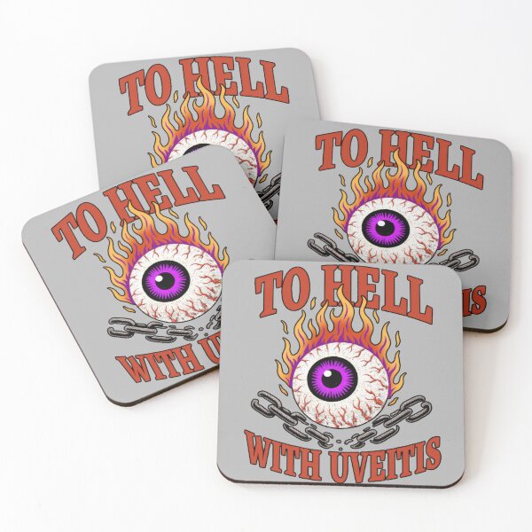 Item preview, To Hell With Uveitis – Fiery Eye Awareness designed and sold by Eyepatch-Jacks.