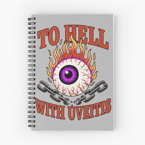 Item preview, To Hell With Uveitis – Fiery Eye Awareness designed and sold by Eyepatch-Jacks.