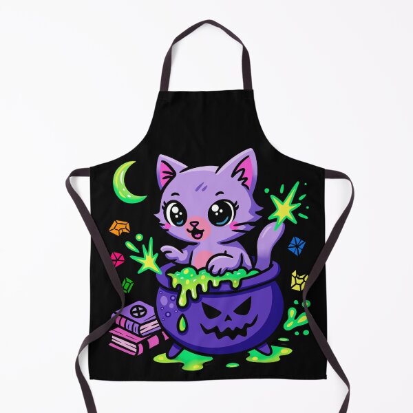 Item preview, Hex Kitty – Cute Witch Cat in Cauldron | Beautifully Blaze designed and sold by October Forever.