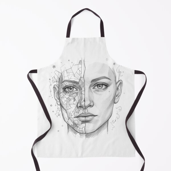 Item preview, Split face sketch doodle designed and sold by PastVision.