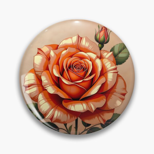 Item preview, Coral Red Rose Illustration – Pastel Coral Background designed and sold by EmeraldeaArt.