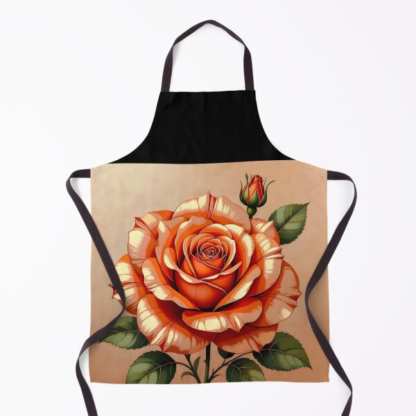 Item preview, Coral Red Rose Illustration – Pastel Coral Background designed and sold by EmeraldeaArt.