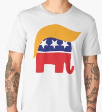 Donald Trump Hair GOP Elephant Logo ©TrumpCentral.org Men's Premium T-Shirt