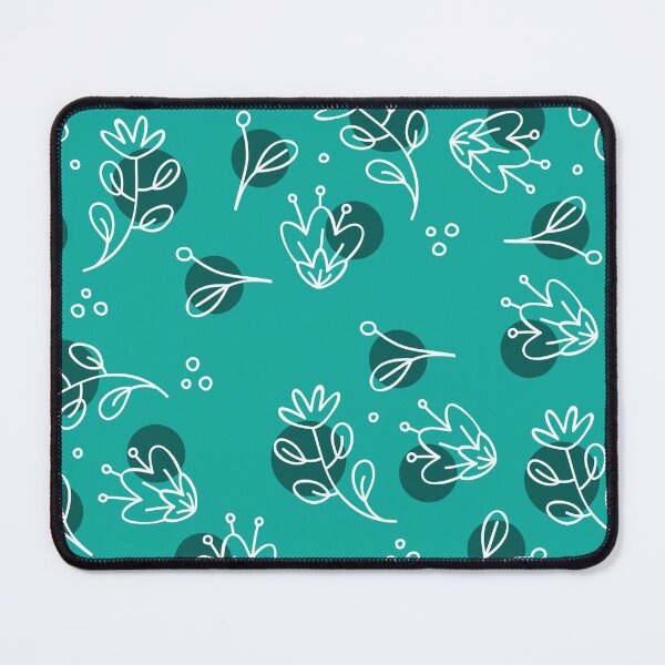 Item preview, Patrón botánico moderno con flores y fondo verde. designed and sold by Jamildesign.