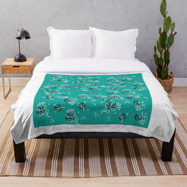 Item preview, Modern botanical pattern flower green background designed and sold by Jamildesign.