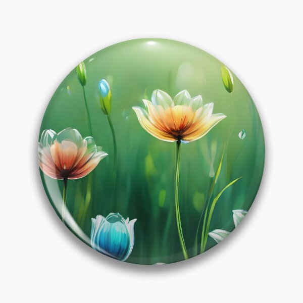 Item preview, Fantasy Flowers – Colorful Meadow with Semi-Transparent Petals designed and sold by EmeraldeaArt.