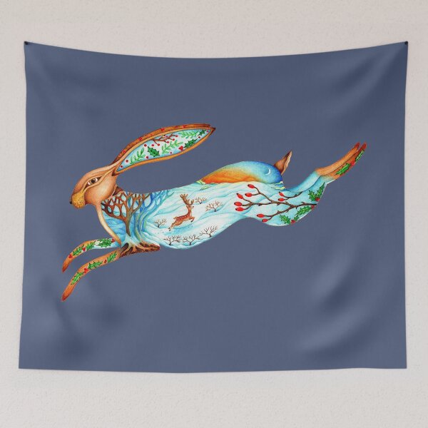 Item preview, Winter Solstice Mystic Hare designed and sold by Christina Plumb.