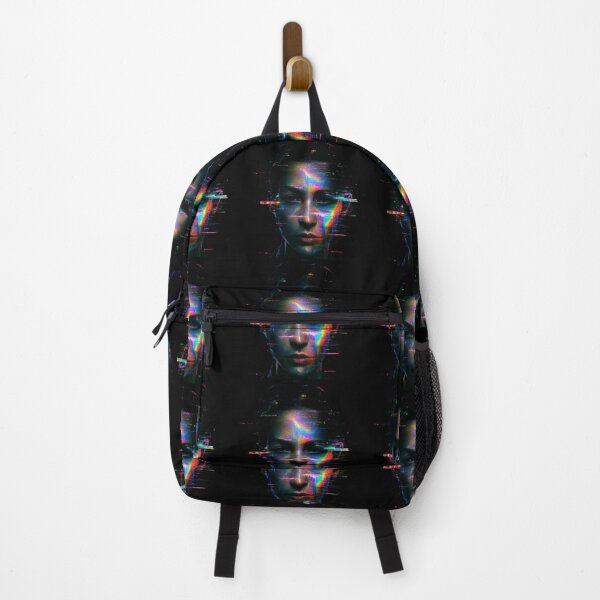 Item preview, Cyberpunk Glitch Goddess – Futuristic Neon Portrait designed and sold by Psycho-Crazy.