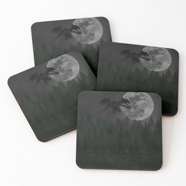 Item preview, Scary Monster Under Full Moon – Spooky Halloween Forest Art designed and sold by DaisyDeesign.