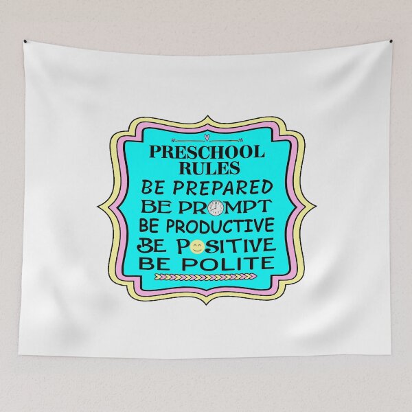 Item preview, 5 P's Class Rules Preschool Teacher Shirt designed and sold by wilsonellis.