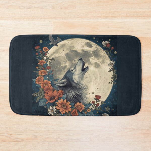 Item preview, Wolf & flowers 2 designed and sold by Myriad Finds.
