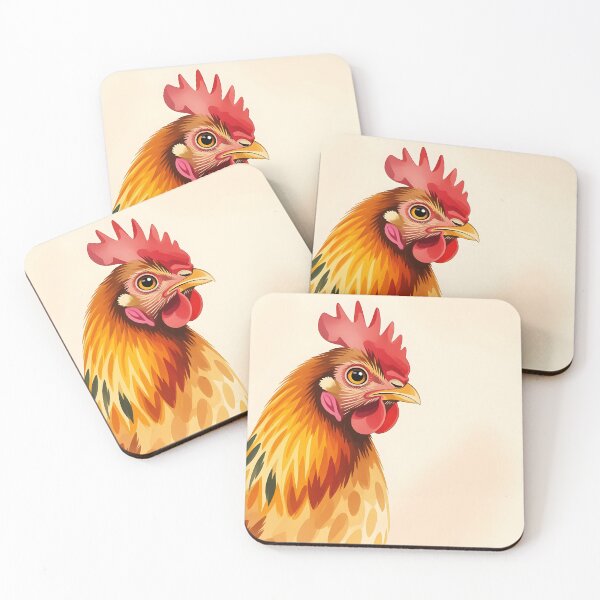 Item preview, Adorable Brown Chicken – Side Portrait Illustration designed and sold by EmeraldeaArt.