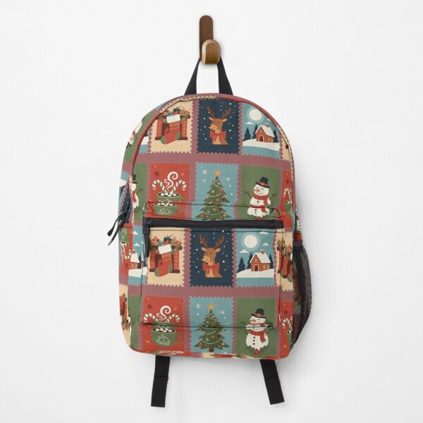 Item preview, Retro Christmas Postage Stamp Collection Illustration designed and sold by Syrupulse.