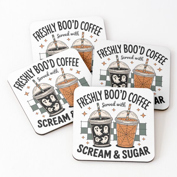 Item preview, Freshly Boo’d Coffee – Retro Halloween Coffee Design designed and sold by SoftStyleStudio ⭐⭐⭐.