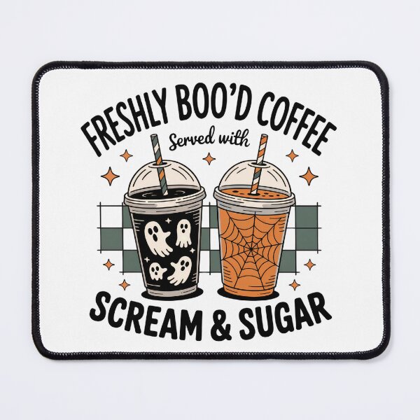 Item preview, Freshly Boo’d Coffee – Retro Halloween Coffee Design designed and sold by SoftStyleStudio ⭐⭐⭐.