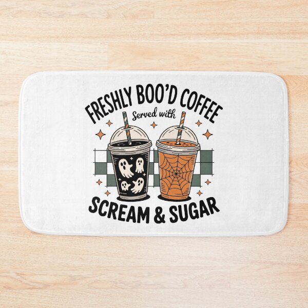Item preview, Freshly Boo’d Coffee – Retro Halloween Coffee Design designed and sold by SoftStyleStudio ⭐⭐⭐.