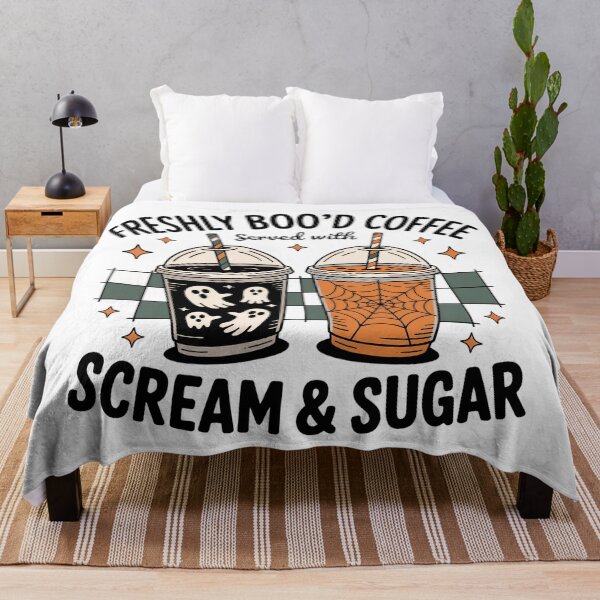Item preview, Freshly Boo’d Coffee – Retro Halloween Coffee Design designed and sold by SoftStyleStudio ⭐⭐⭐.