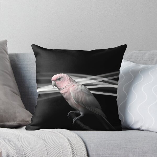 Item preview, Pale Pink Bourke Parrot – Rose Parakeet on Twig Illustration designed and sold by EmeraldeaArt.