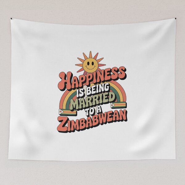 Item preview, Happiness Is Being Married To A Zimbabwean - zimbabwe, zimbabwean, zimbabwean flag, zimbabwe flag, africa, zimbabwean husband, for zimbabwean, zimbabwean wife designed and sold by The Hobby Bunny.