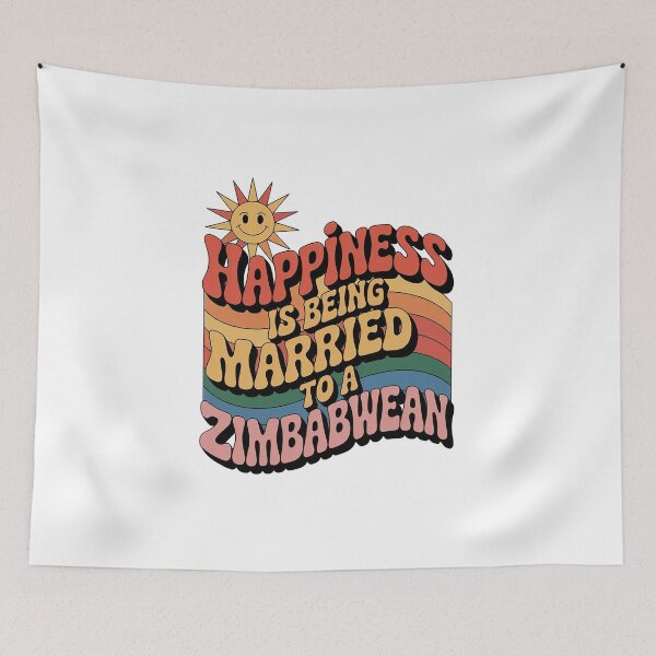 Item preview, Happiness Is Being Married To A Zimbabwean - zimbabwe, zimbabwean, zimbabwean flag, zimbabwe flag, africa, zimbabwean husband, for zimbabwean, zimbabwean wife designed and sold by The Hobby Bunny.